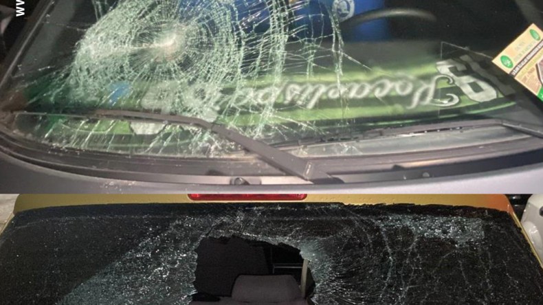 İzmit’te olay: Arabaların camlarını kırdılar, kaçtılar