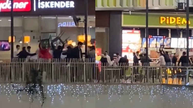 İzmit’te kavga; AVM önü değil sanki boks ringi