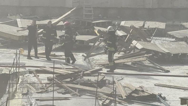 Metro Şantiyesinde yangın