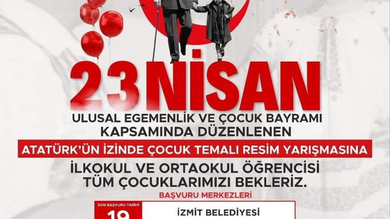 İzmit Belediyesi, 23 Nisan’a özel çocuklar için ödüllü resim yarışması düzenleyecek
