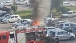 Otomobilde yangın paniği: Sürücü ölümden döndü