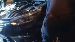 İzmit’te otomobile yılan girdi