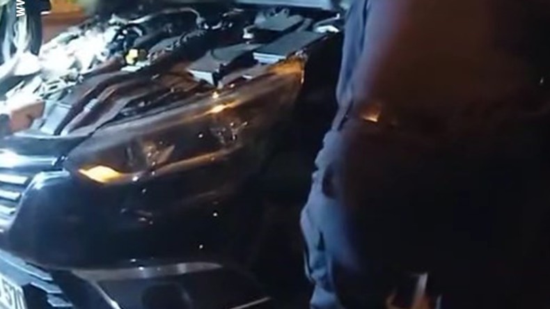 İzmit’te otomobile yılan girdi