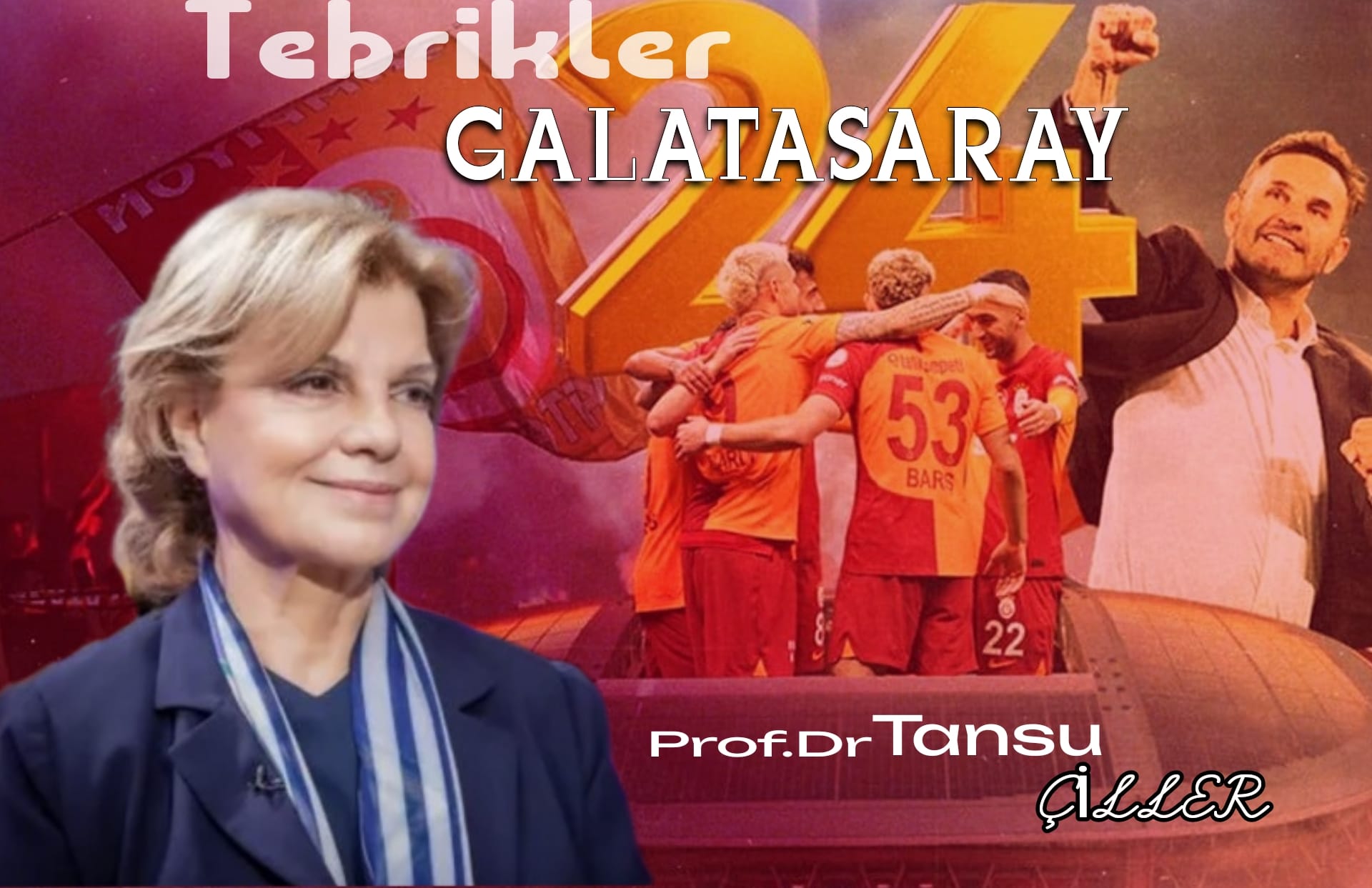 Tansu Çiller şampiyon Galatasaray’ı kutladı