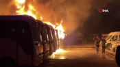 17 araç alev alev yandı: Hasarın boyutu ortaya çıktı