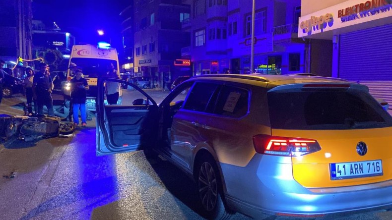 Otomobil ile motosiklet kafa kafaya çarpıştı: 1 yaralı