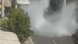 Halk otobüsünde korkutan yangın