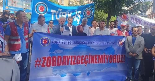 TÜRK İŞ eylem yaptı: ‘Halkın dayanacak gücü kalmadı’