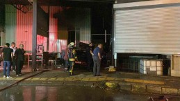 Otomobilde yapılan oksijen kaynağı yangına sebep oldu