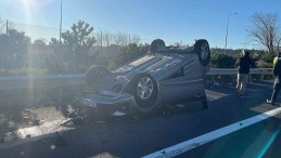 Otomobiller çarpıştı, takla attı: Sürücüler hastaneye kaldırıldı