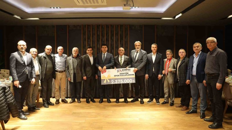 Körfez Belediyesi’nden amatör spor kulüplerine 2 milyon 375 bin TL’lik destek