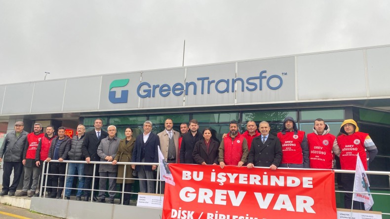 Grevdeki Green Transfo fabrikası işçilerine güçlü destek