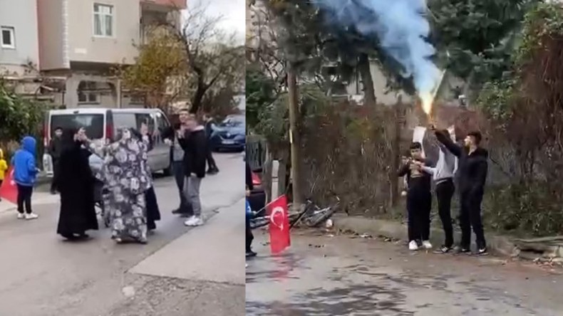 Kocaeli’deki Suriyeliler kutlama yapıyor