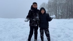 Kocaeli’nin yüksek kesimlerinde kar keyfi