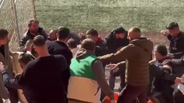 Amatör maçta tribün karıştı: Yaralılar var