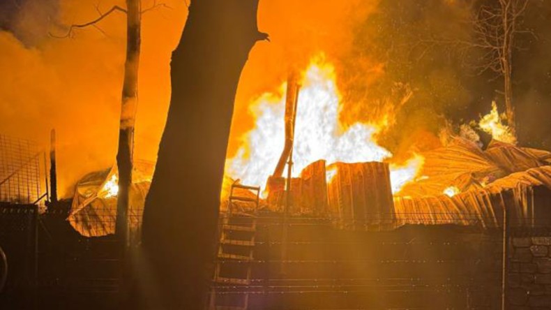 Bungalovda korkutan yangın