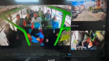Otobüste yürekleri ağza getiren anlar: Anne çığlık çığlığa yardım istedi