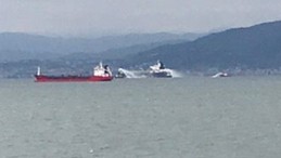 İzmit Körfezi’nde tanker gemisinde korkutan yangın