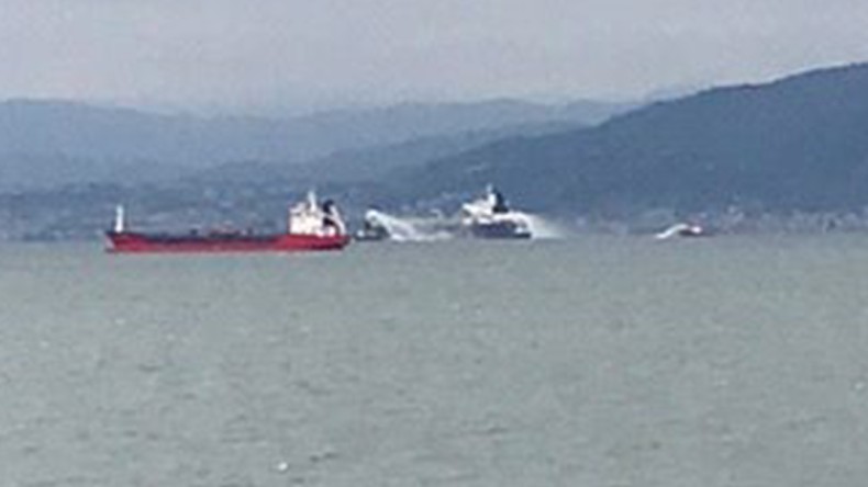 İzmit Körfezi’nde tanker gemisinde korkutan yangın