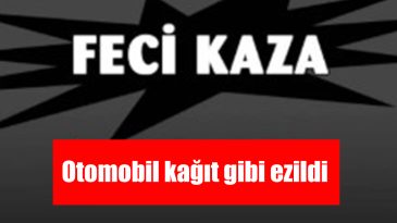 Kuzey Marmara Otoyolu Derince geçişinde kaza: Otomobil kağıt gibi ezildi