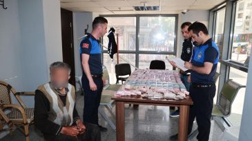 Dilencinin üzerinden çıkan paraya zabıta ekipleri de şaşırdı