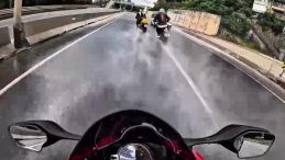 Yol değil, tuzak: 3 motorcunun yaralandığı kazanın yeni görüntüleri ortaya çıktı