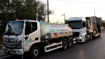 İzmit Belediyesinden Karamürsel yangınına destek