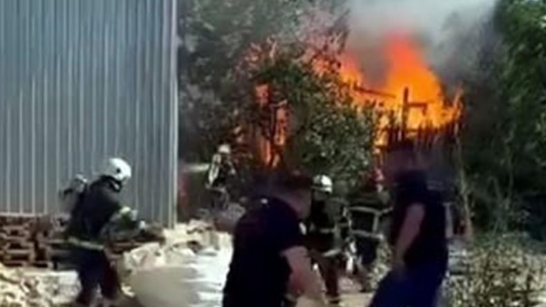 Başiskele’de yangın