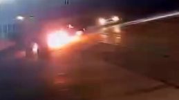 Seyir halindeki otomobil alevlere teslim oldu