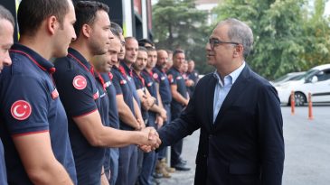 Genel Sekreter Baraçlı’dan itfaiyecilere moral ziyareti