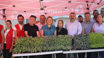 İzmit Belediyesi, Gebze’nin köylerinde üreticilere fide dağıttı