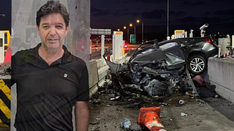 Beton bariyere çarpan otomobil hurdaya döndü: Üst düzey yönetici hayatını kaybetti