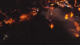 Ormanlık alanda baraka alev alev yandı