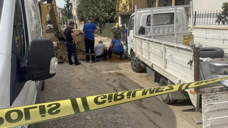 Kocaeli’de altyapı çalışması sırasında doğal gaz borusu delindi