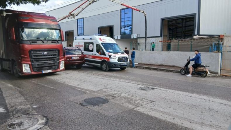 Fabrika inşaatında akıma kapılan işçi ağır yaralandı