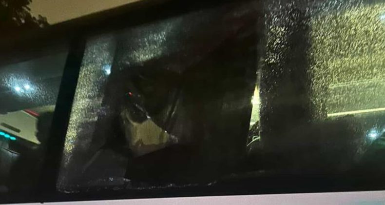 Kocaelispor taraftarlarına deplasmanda taşlı saldırı