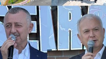 İki partinin başkanları açılışta buluştu: Seçim esprisi töreni ısıttı