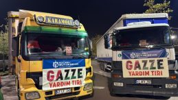 Kocaeli’den yardım tırları dualarla Gazze’ye doğru yola çıktı