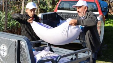 Yangın mağduru çiftçilere tarımsal destek