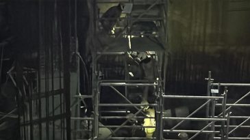 Metro İnşaatında iskele çöktü