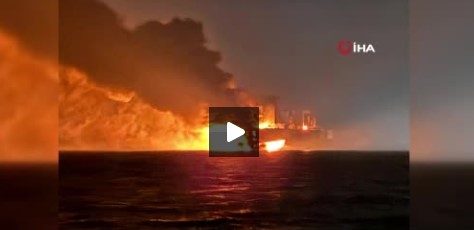 Kefken açıklarında gemide yangın: 25 personel tahliye edildi