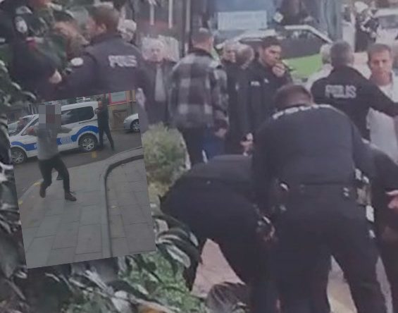 Elindeki bıçakla dehşet saçtı: Silahla vurularak etkisiz hale getirildi