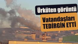 Fabrikanın bacasından çıkan siyah duman vatandaşları tedirgin etti