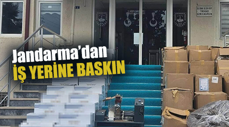 Jandarma’dan iş yerine baskın: İşte ele geçirilenler