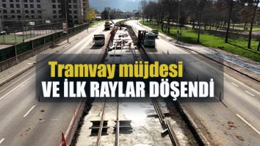 Kartepe tramvay hattında ilk raylar döşendi