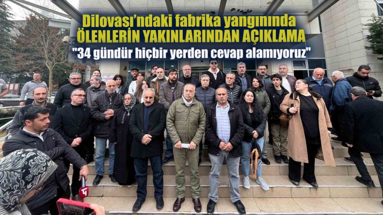 Dilovası’ndaki fabrika yangınında ölenlerin yakınlarından SGK önünde açıklama
