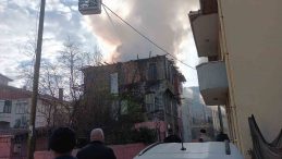 Korku dolu anlar: Alevlerin arasından kurtuldu