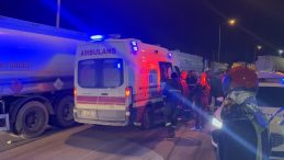 Freni boşalan tanker zincirleme kazaya sebep oldu: 1 yaralı