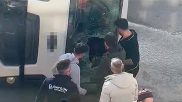 Beton mikserinin içinde mahsur kalan sürücü kendini böyle kurtardı