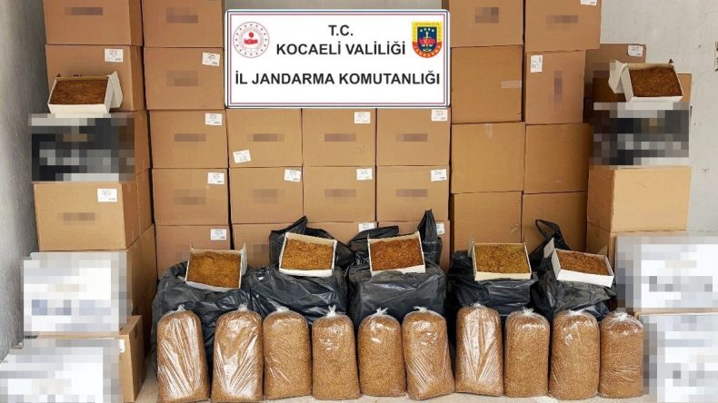 1 milyon TL değerinde bandrolsüz makaron ve kaçak tütün ele geçirildi